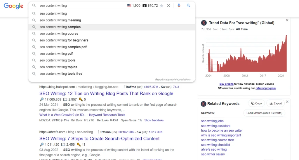 How to learn SEO Content Writing - keyword research