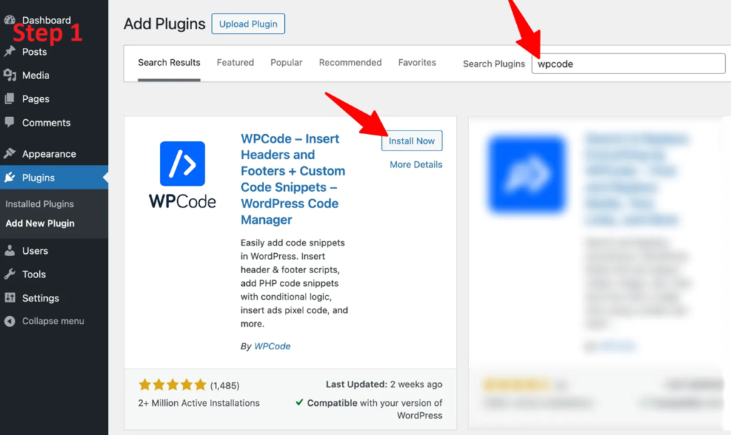 searching wp-code plugin on wordpress for WordPress Website Maintenance Mode