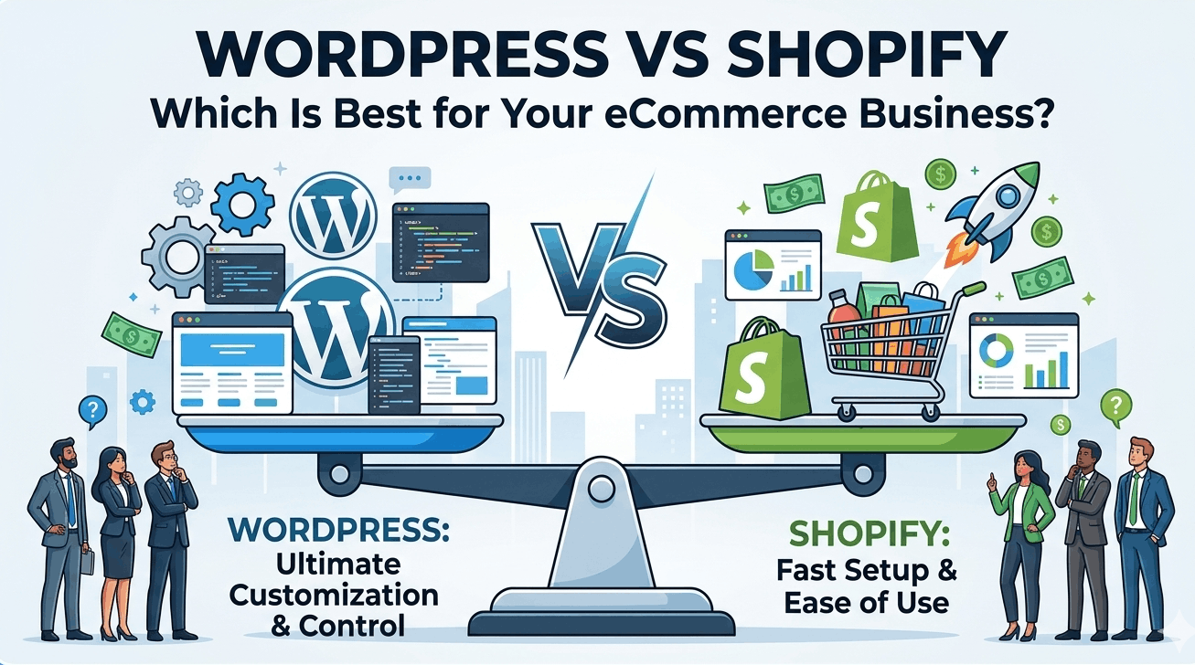 WordPress vs Shopify : Which Is Best for Your eCommerce Business?