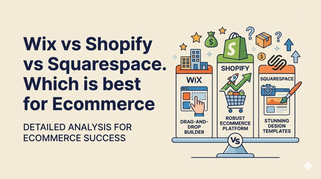wix vs shopify vs squarespace. Which is best for Ecommerce