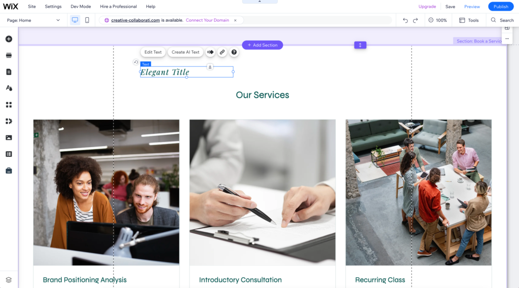wix designing board. 